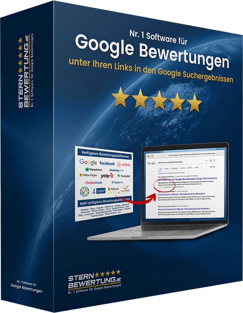 Die Nr. 1 Bewertungssoftware für eine Google Bewertung unter Ihren Links in der Google Suche